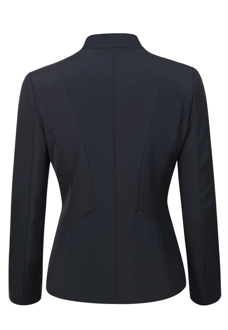 YUNCLOS Women's Elegant Business 2 Piece Office Lady Suit Set Work Blazer Pant Black - Image 3